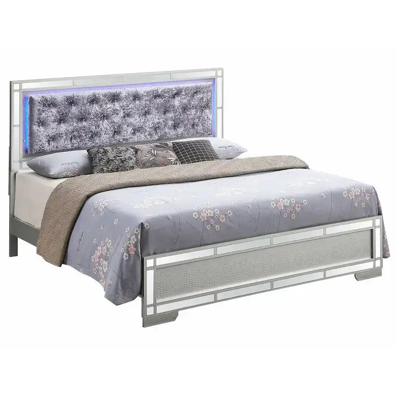 Madison Silver Champagne Full Panel Beds