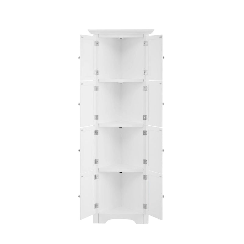 Tall Storage Cabinet with 4 Shelves for Living Room, Kitchen