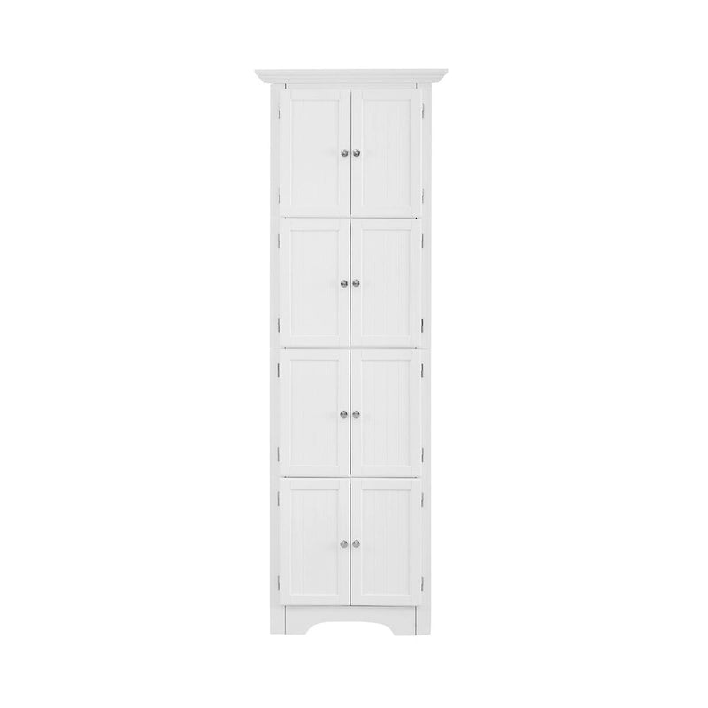 Tall Storage Cabinet with 4 Shelves for Living Room, Kitchen