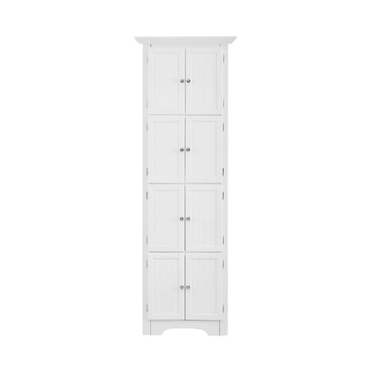 Tall Storage Cabinet with 4 Shelves for Living Room, Kitchen