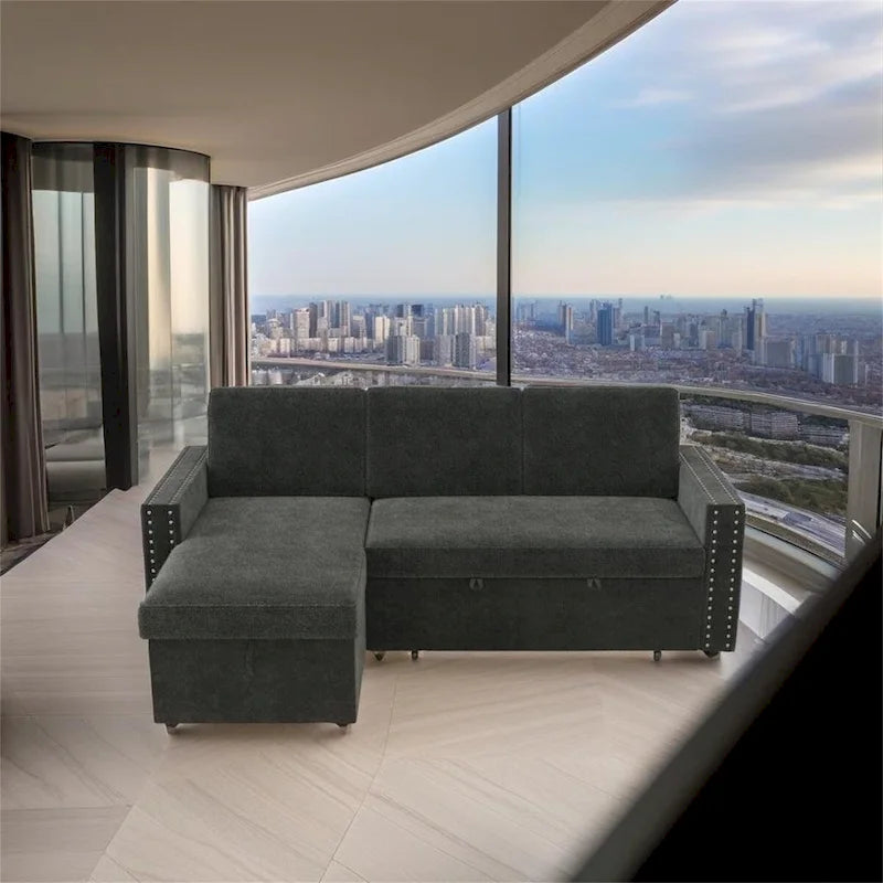 3 Seater Sleeper Sofa with Storage Chaise