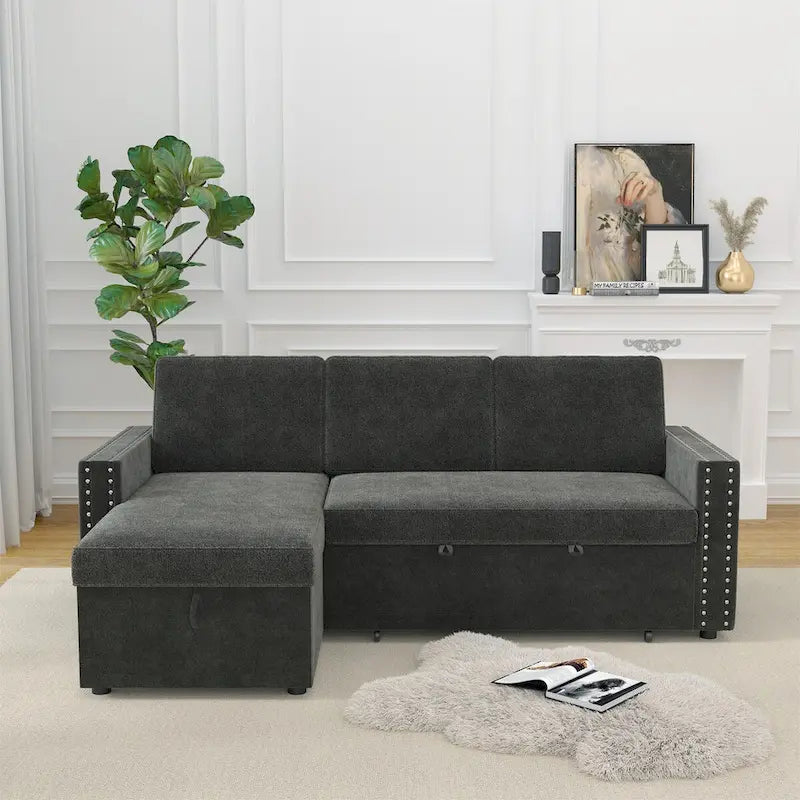 3 Seater Sleeper Sofa with Storage Chaise