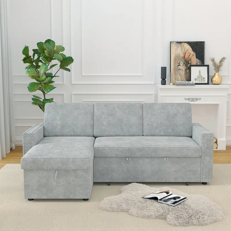 3 Seater Sleeper Sofa with Storage Chaise