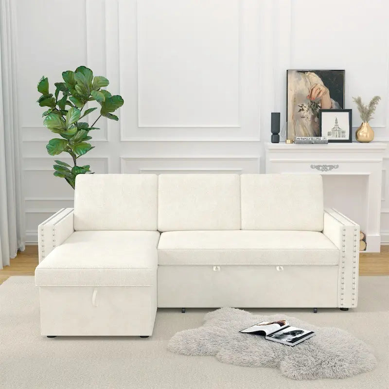 3 Seater Sleeper Sofa with Storage Chaise