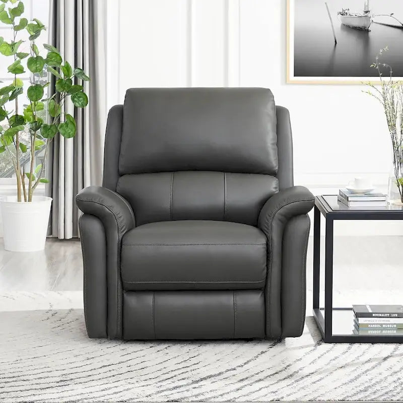 Hydeline Erindale Zero Gravity Power Recline and Headrest Top Grain Leather Sofa, Loveseat and Recliner
