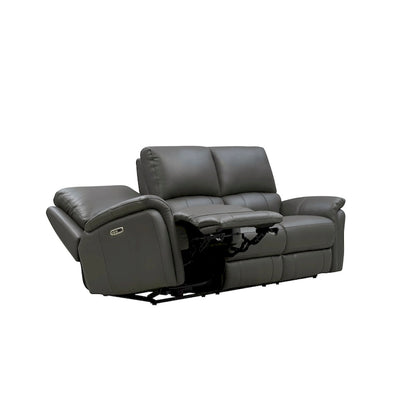 Hydeline Erindale Zero Gravity Power Recline and Headrest Top Grain Leather Sofa, Loveseat and Recliner
