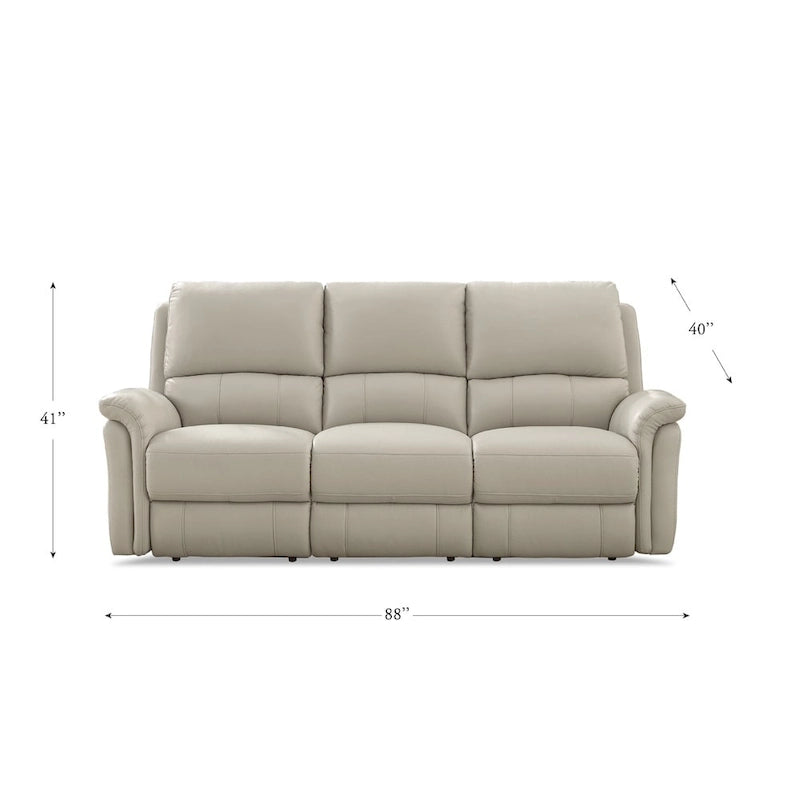 Hydeline Erindale Zero Gravity Power Recline and Headrest Top Grain Leather Sofa, Loveseat and Recliner