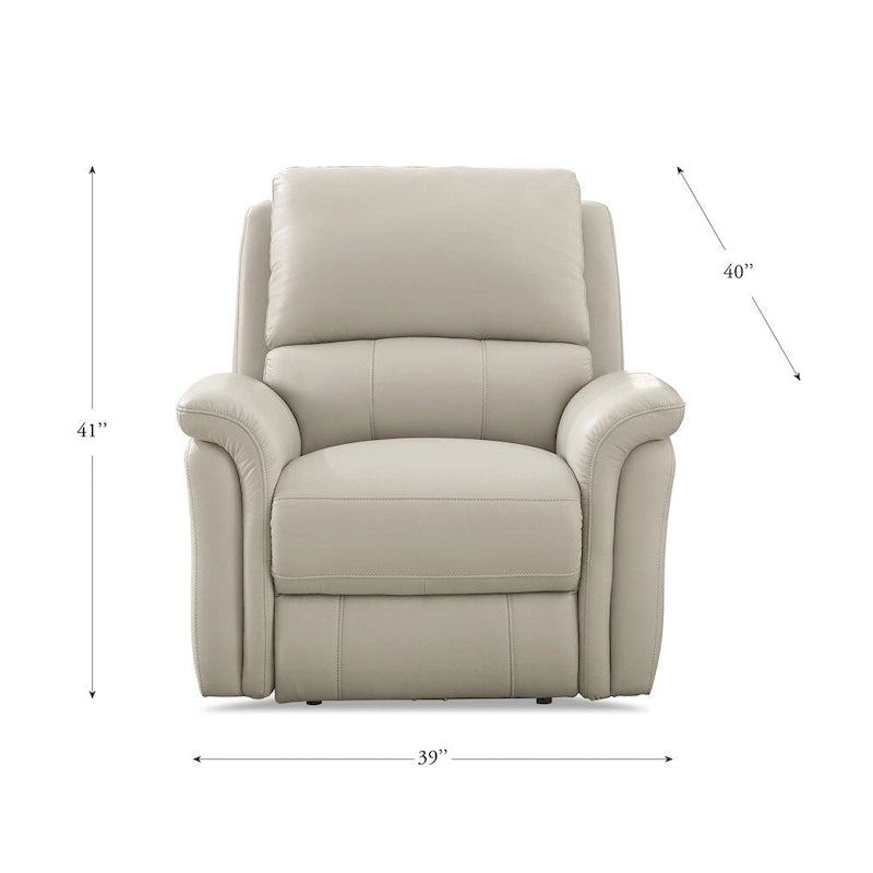 Hydeline Erindale Zero Gravity Power Recline and Headrest Top Grain Leather Sofa, Loveseat and Recliner
