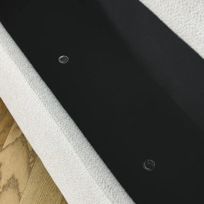 GEITIN Linen Fabric Upholstered Bench with Large Storage Space