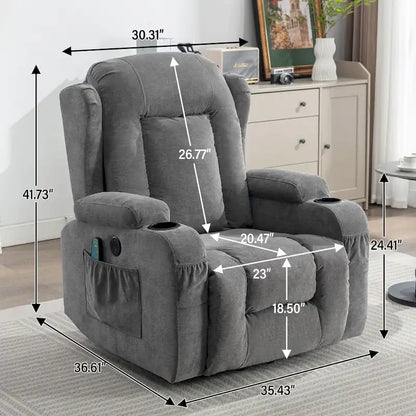 Recliner Chair for Living Room with Side Pocket