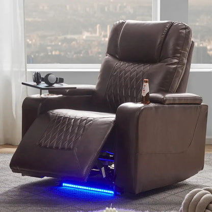 Power Motion Recliner with 2 Convenient Cup Holders