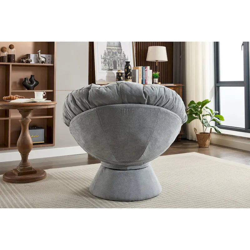Oversized Swivel Accent Chair, 360 Swivel Barrel Chair, Papasan Chair for Living Room Bedroom
