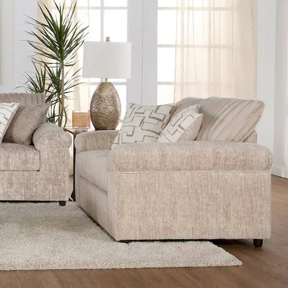 Roundhill Furniture Nason Wide Wale Corduroy Sofa, Loveseat, and Ottoman Set