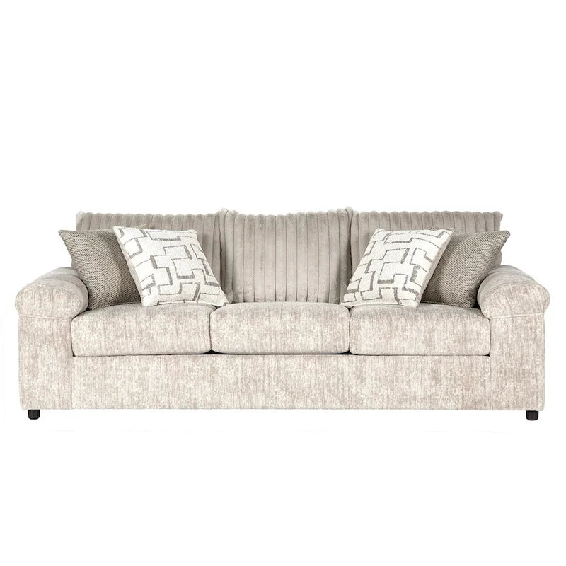 Roundhill Furniture Nason Wide Wale Corduroy Sofa, Loveseat, and Ottoman Set