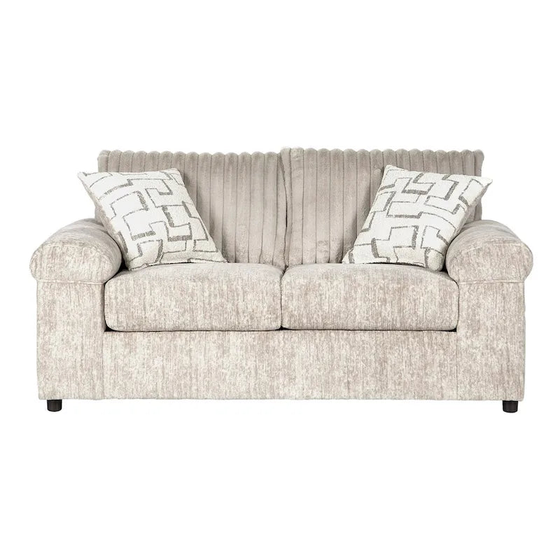 Roundhill Furniture Nason Wide Wale Corduroy Sofa, Loveseat, and Ottoman Set
