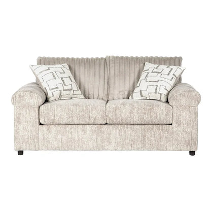 Roundhill Furniture Nason Wide Wale Corduroy Sofa, Loveseat, and Ottoman Set