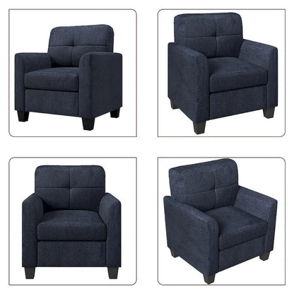 Mid-Century Upholstered Accent Chair Single Sofa with Armrest - 32.5Lx28.9Wx36.2H