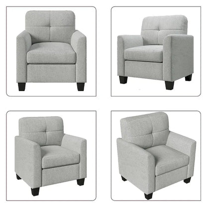 Mid-Century Upholstered Accent Chair Single Sofa with Armrest - 32.5Lx28.9Wx36.2H