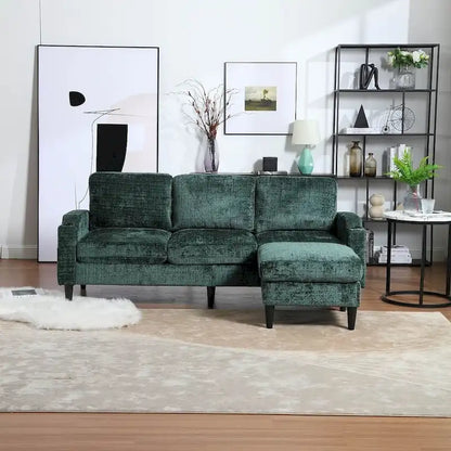 Modular Sleeper Sectional Sofa with Storage Ottoman