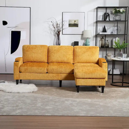 Modular Sleeper Sectional Sofa with Storage Ottoman