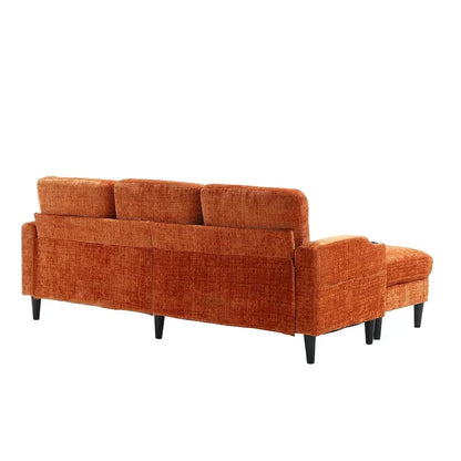 Modular Sleeper Sectional Sofa with Storage Ottoman