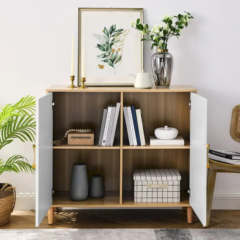 Most comfortable storage cabinet with doors and shelves, modern MDF feature cabinet with adjustable shelves