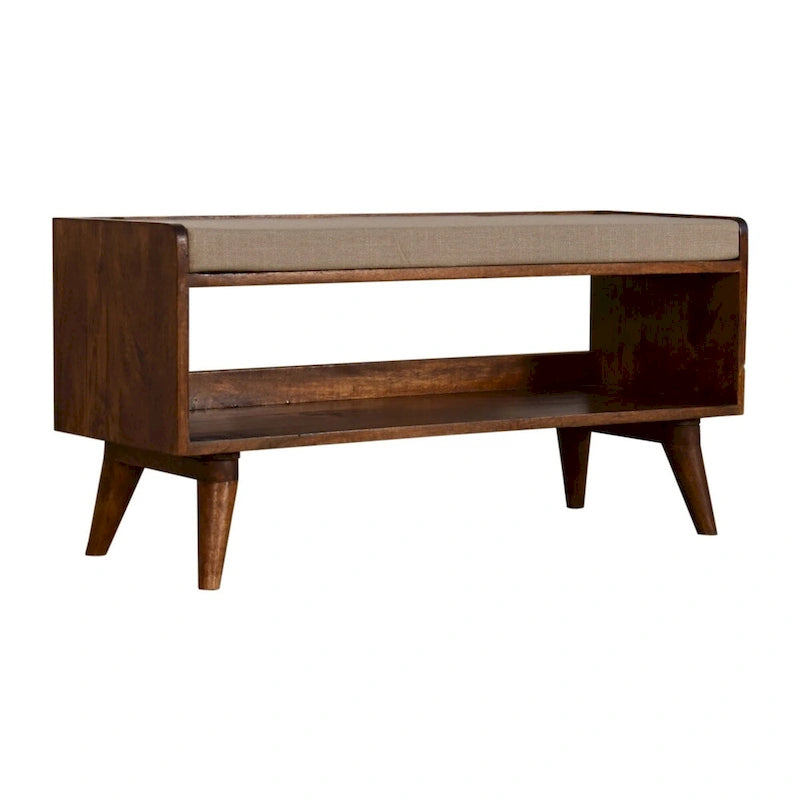 Mud Linen Nordic Storage Bench