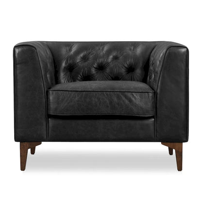 Poly & Bark Essex Lounge Chair - Full Grain Genuine Italian Leather