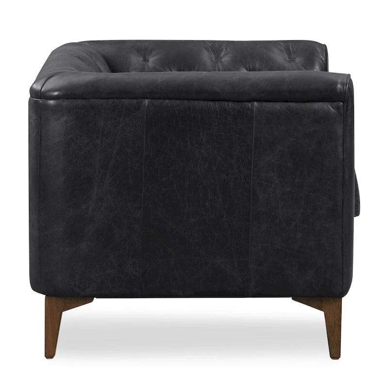 Poly & Bark Essex Lounge Chair - Full Grain Genuine Italian Leather