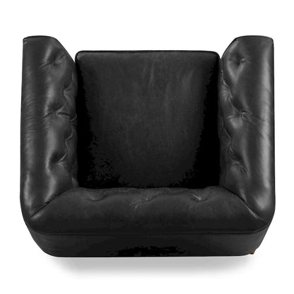 Poly & Bark Essex Lounge Chair - Full Grain Genuine Italian Leather