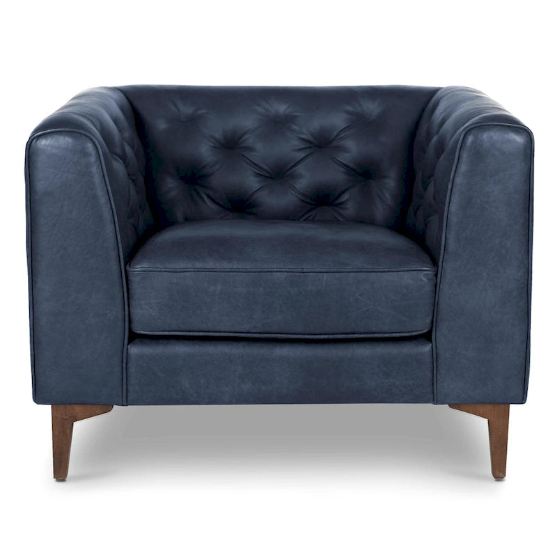 Poly & Bark Essex Lounge Chair - Full Grain Genuine Italian Leather