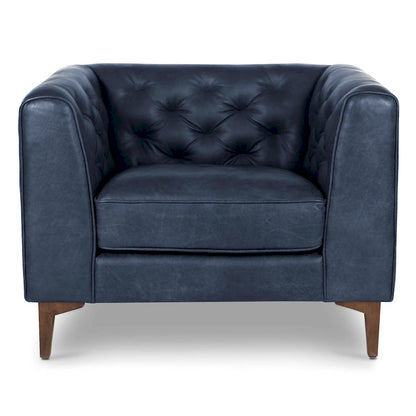 Poly & Bark Essex Lounge Chair - Full Grain Genuine Italian Leather