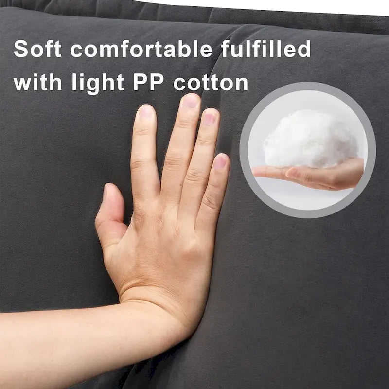 Gray Modern U-Shaped Modular Sectional Sofa with Double Chaise Lounge