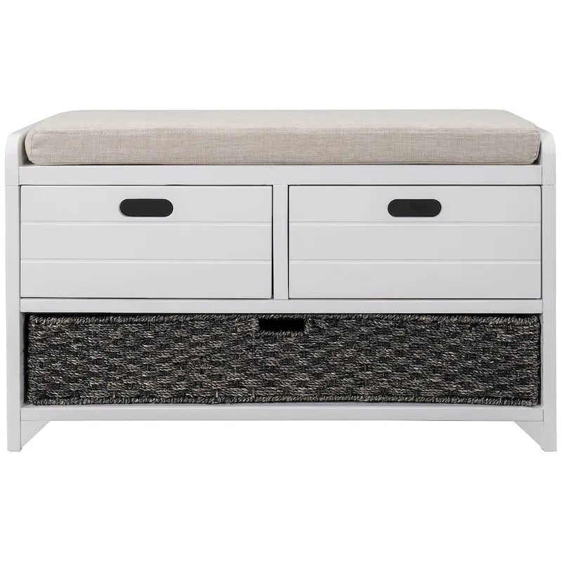 3-drawer Solid Wooden Storage Bench