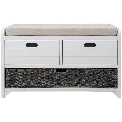3-drawer Solid Wooden Storage Bench