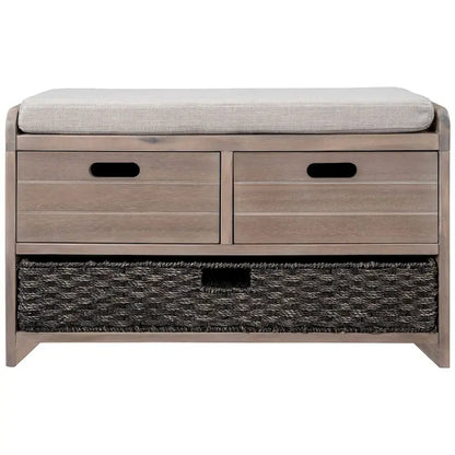 3-drawer Solid Wooden Storage Bench