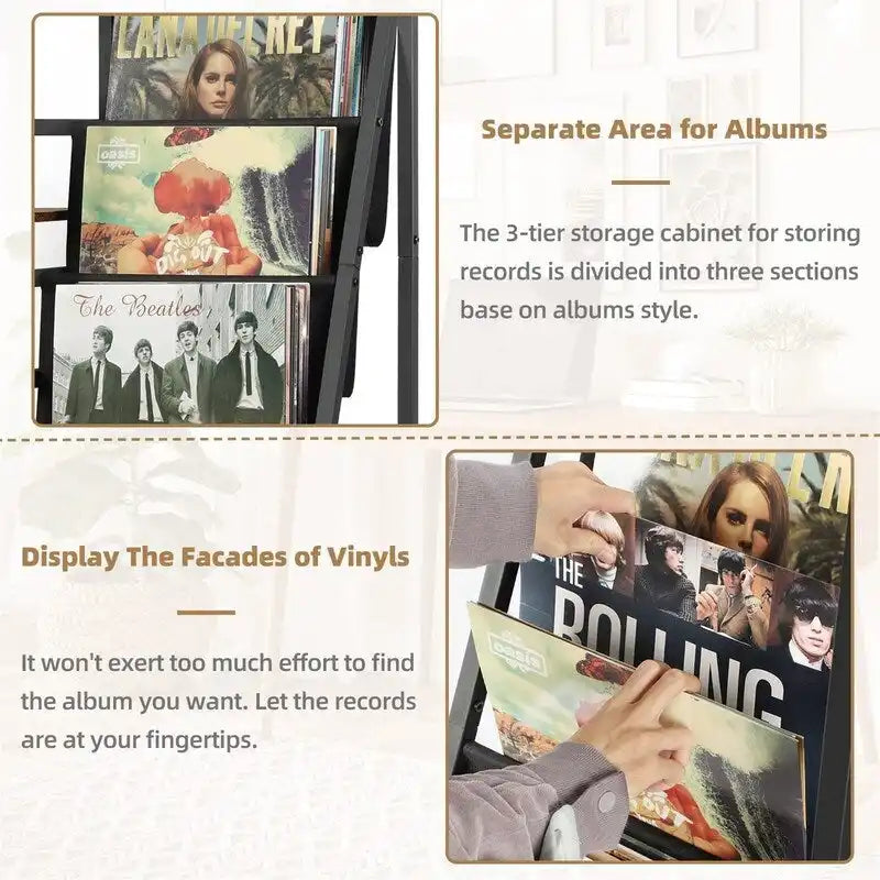 Record Player Stand - 15.74D x 33.85W x 29.72H