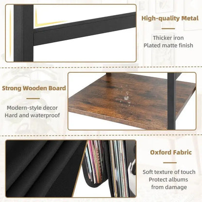 Record Player Stand - 15.74D x 33.85W x 29.72H