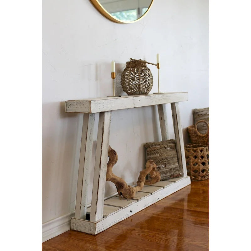 White 46x7x28 Single Top A-Frame Console