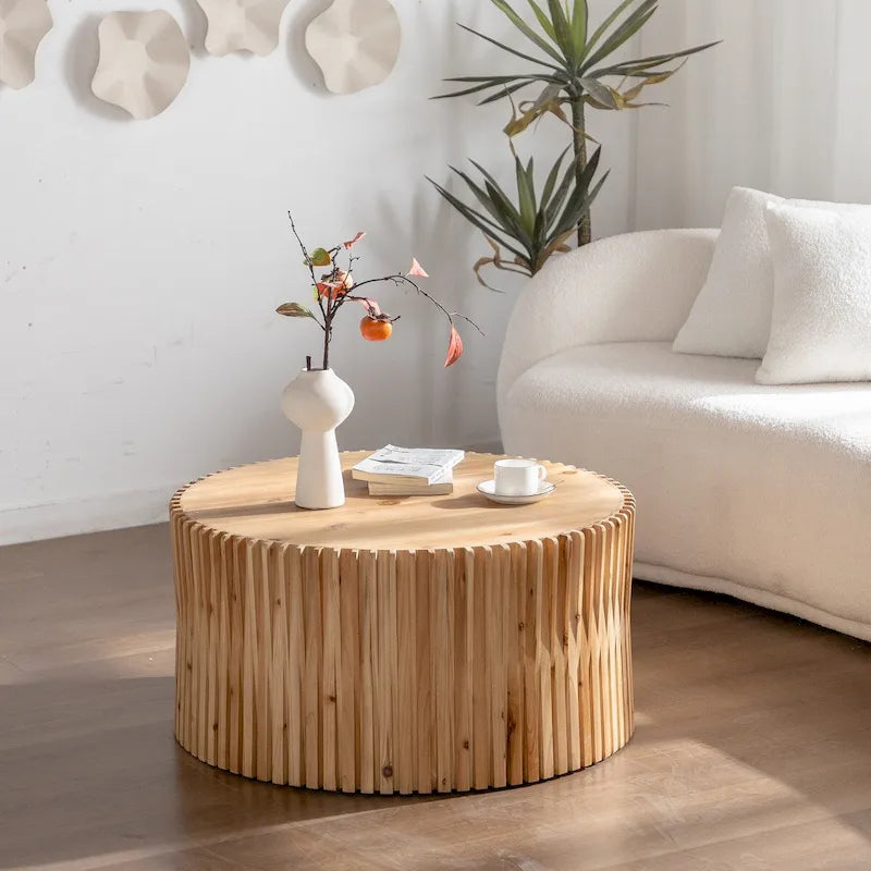 Retro Fashion Style Cylindrical Coffee Table
