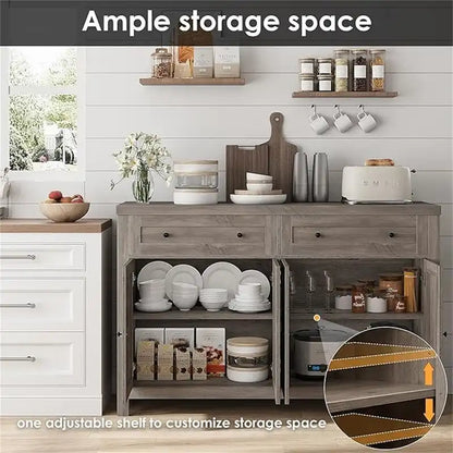 Buffet Sideboard Cabinet - 15.7D x 55.1W x 35.4H