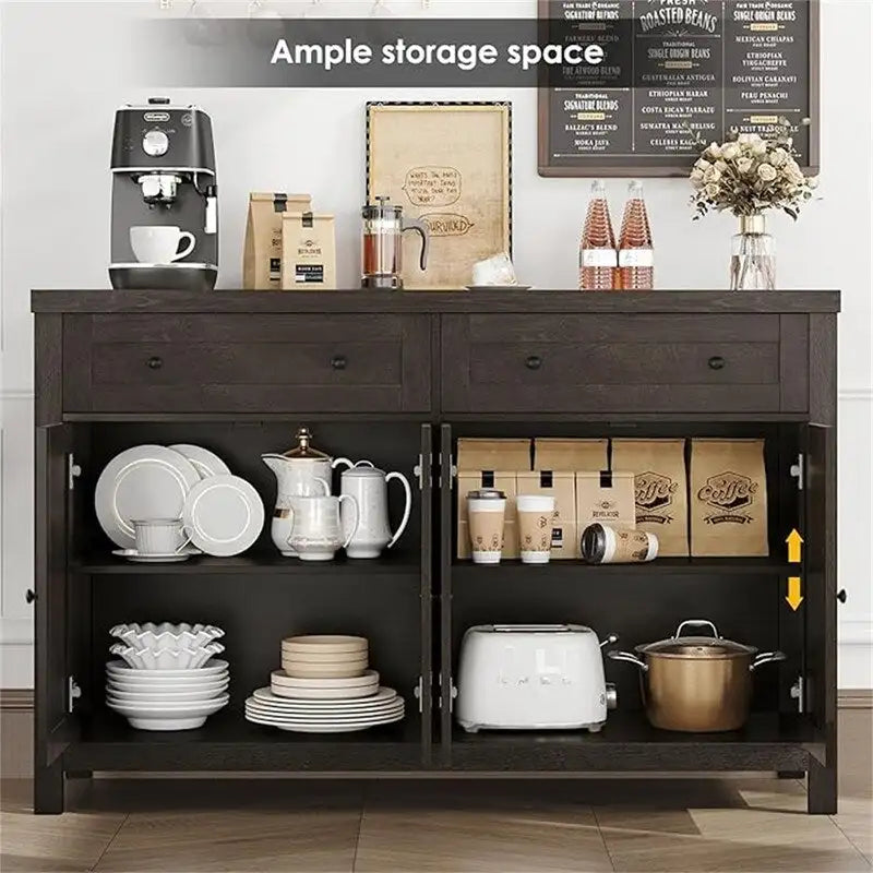 Buffet Sideboard Cabinet - 15.7D x 55.1W x 35.4H