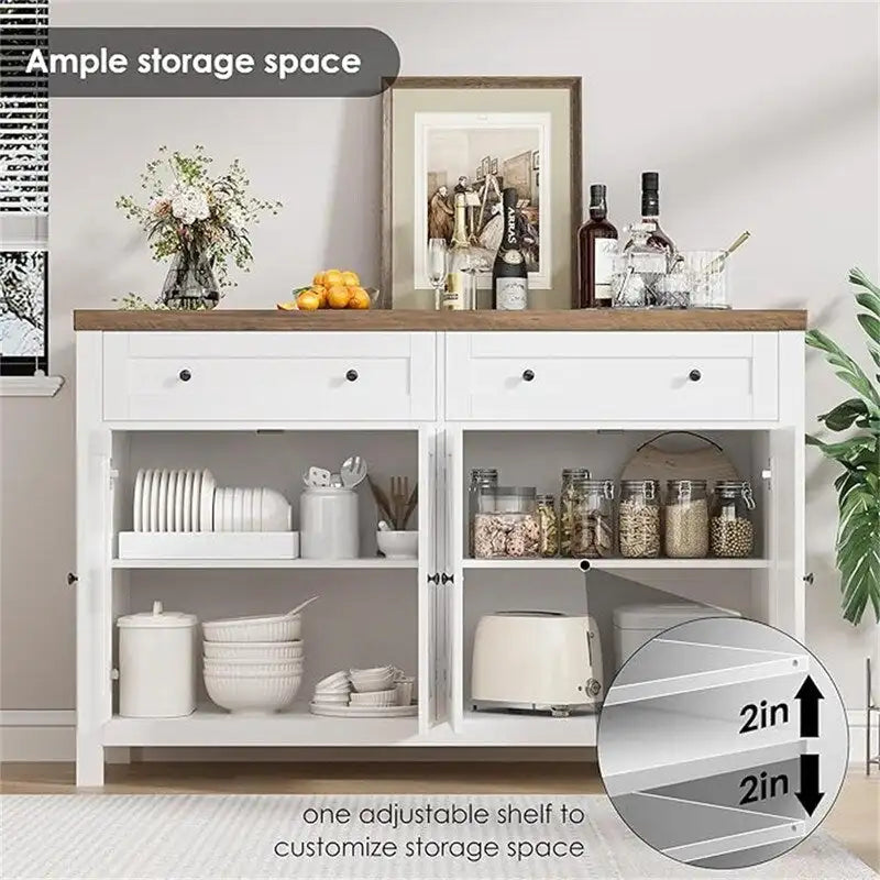 Buffet Sideboard Cabinet - 15.7D x 55.1W x 35.4H