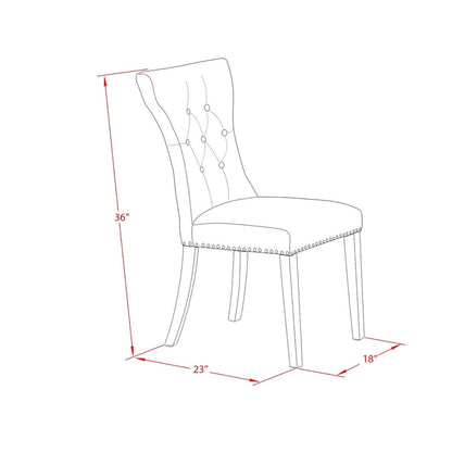 East West Furniture Dining Table Set- a Kitchen Table and Dahlia Linen Fabric Dining Chairs, Distressed Jacobean(Pieces Options)