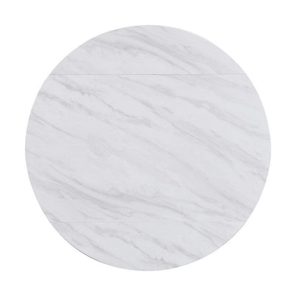 3 Piece Drop Leaf Dining Table Set, Modern Counter Height Round Dining Set with 2 Chairs, Wood Small Kitchen Table Set