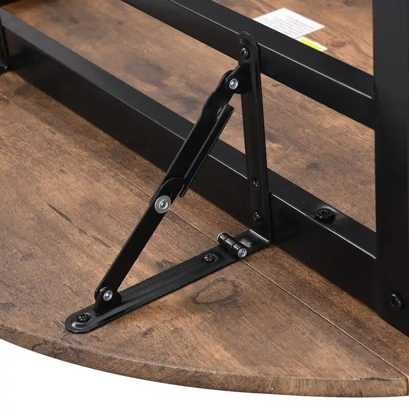 3 Piece Drop Leaf Dining Table Set, Modern Counter Height Round Dining Set with 2 Chairs, Wood Small Kitchen Table Set