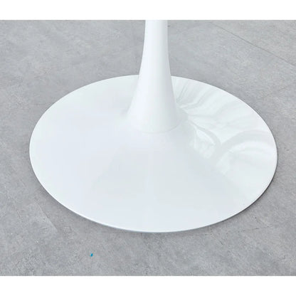 31.5Tulip Dining Table for 2-4 people With Round Mdf Table Top, Pedestal Dining Table, End Table Leisure Coffee Table