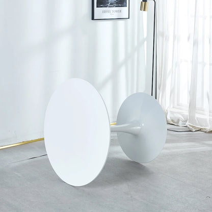 31.5Tulip Dining Table for 2-4 people With Round Mdf Table Top, Pedestal Dining Table, End Table Leisure Coffee Table