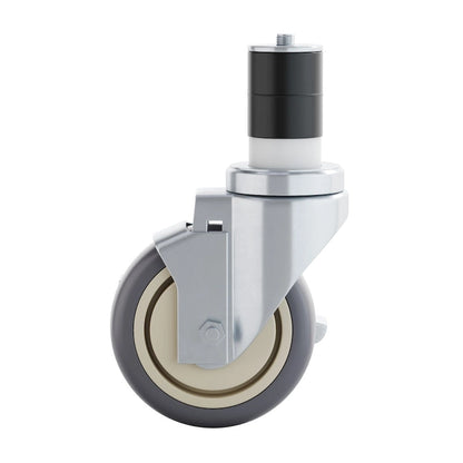 Set of 4 Commercial Heavy Duty Casters with 2 Swivel Casters, 2 Locking Casters