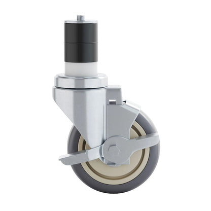 Set of 4 Commercial Heavy Duty Casters with 2 Swivel Casters, 2 Locking Casters